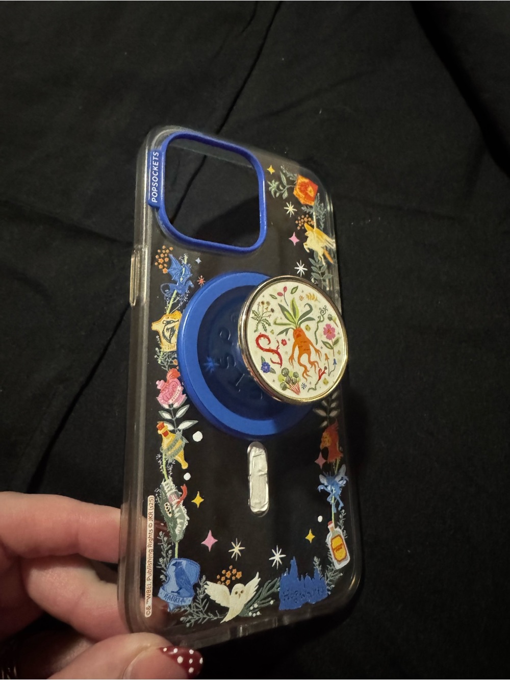PopSocket Clear Harry Potter Phone Case with Blue Grip